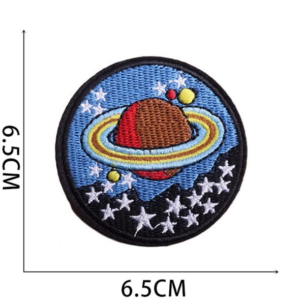 20 kpl Kirjonta Rauta-on Laastari, Planeetta Kirjonta Laastari Applique Laastarit Ommeltavat Laastarit Rauta-on Siirrot Tarrat T-paidalle, Farkuille, Vaatteille, Laukulle