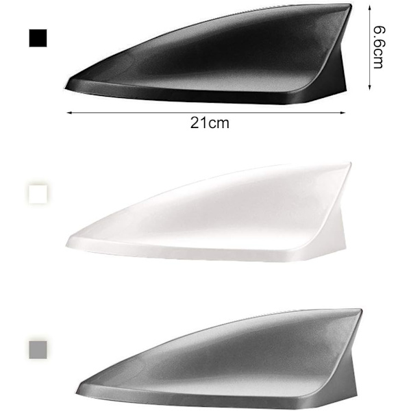 Hajantenne, Hajfinneantenne, Bilantenne, Universal Bilantenne, FM/AM-antenne, Fremstillet af ABS, Forbedret Signal, Vandtæt og Støvtæt (Sort)