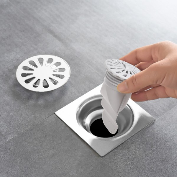 Silikone Gulvafløbsfilter Silikone Brusebad Gulvafløbsfilter Anti-Clog Afløbsfilter med Udvidet Åbning, Siphon Gulv Siphon Myre