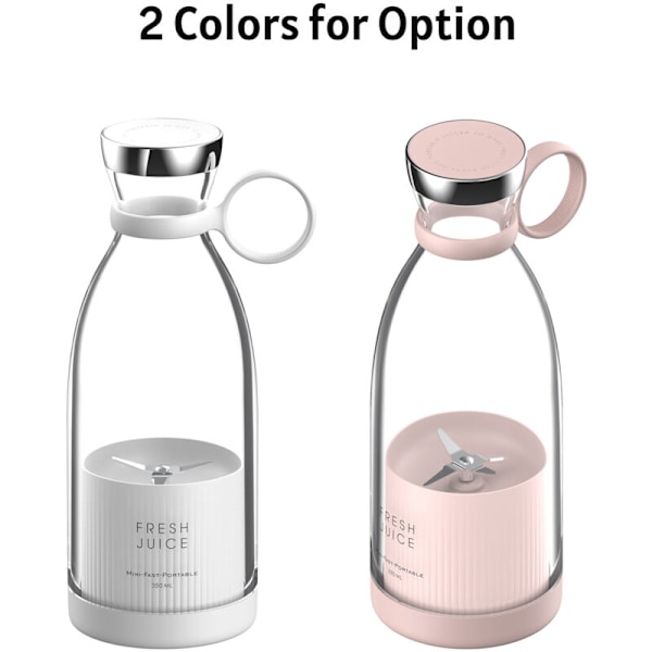MINI Mixer hurtig bærbar 350 ml med trådløs opladning 4 blade til smoothie milkshake juice til babymad