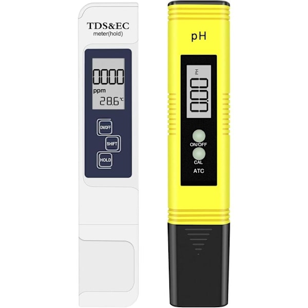 VATTENKVALITETSTEST MYPH TDS PH EC Temperatur 4 I 1 Digital testare med LCD-testskärm för pool, akvarium