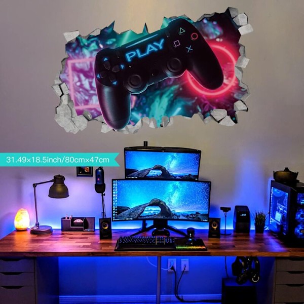 3D spel väggdekor, dekorations väggposter - väggspel, pojkrum väggdekor, modern vardagsrumsdekoration väggdekorationer, studentrums väggdekor