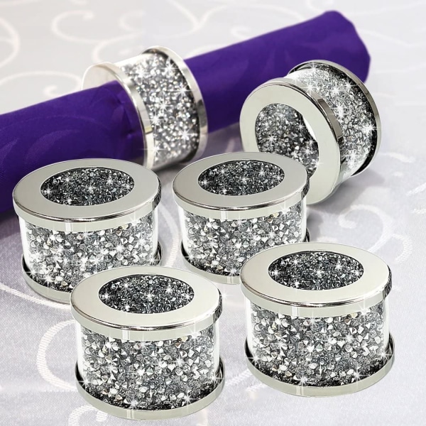 Silver Diamond Glas Servetthållare Kristall Silver Servettringar Se 511e |  Fyndiq