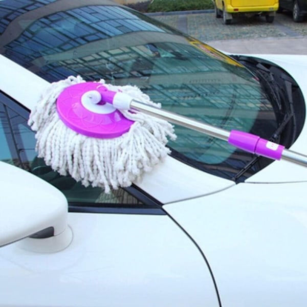 4 stk. 360° Spin Moppehoder, Mikrofiber Spin Mopp Erstatningshode Refill Rund Form Moppehode