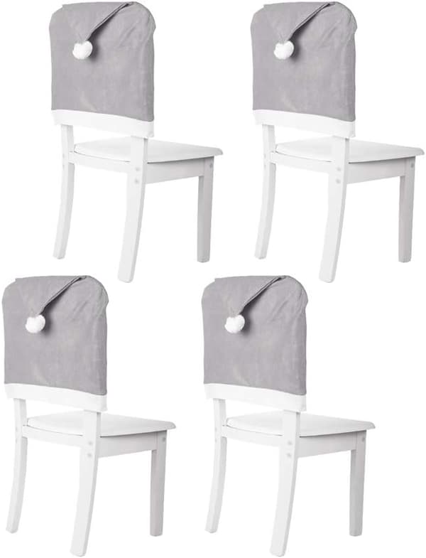 6 stk. grå julehatte til stole i non-woven materiale