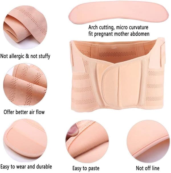 Beige, M (80-110cm) Äitiysvyö.