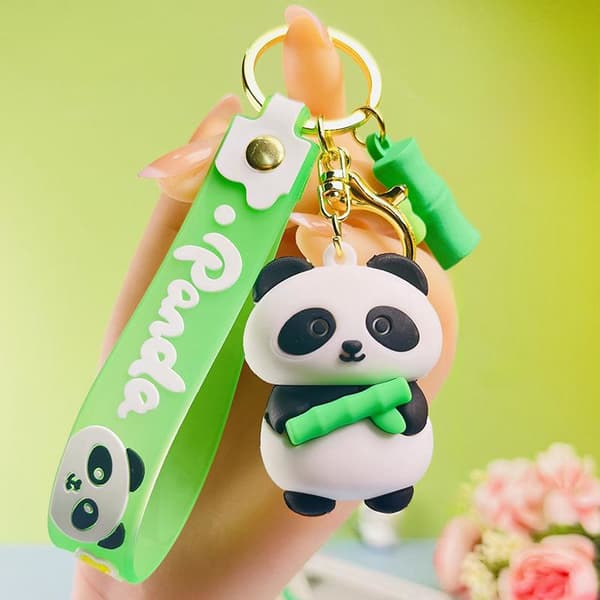Söt liten panda nyckelring panda väska docka hänge liten present