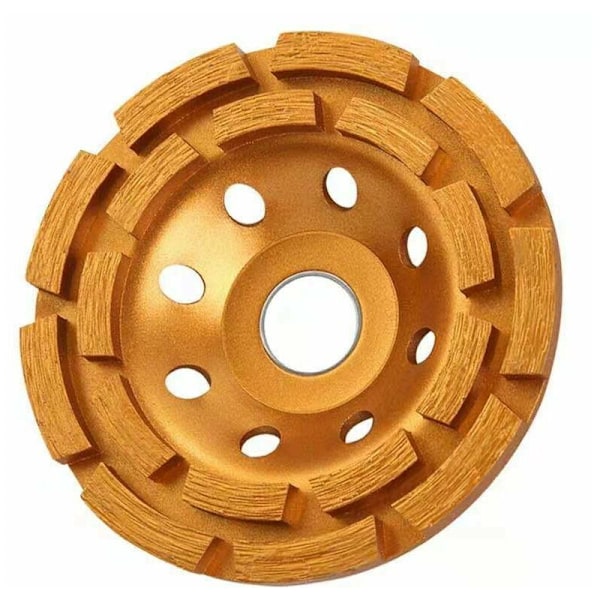 115mm x 22.2mm 4.5 tommer Diamant Slibeskive Dobbelt række Abrasiv Kop SLIBENDE ROOD Segment BOISSEAUX BOISSEAUS AGULL DRUSTER GRANIT MAVONNERIE Marmor og