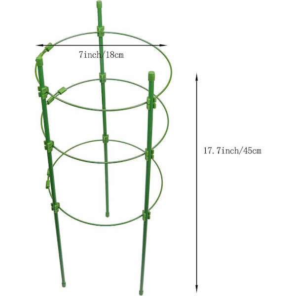 3 stk. Stabil tomatbur, planteholder stålrings til planter 3 justerbare ringe til have, altan, klatreplanter, blomster og grøntsager i potter,