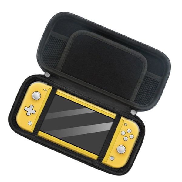 Bærbar opbevaringsboks (gul) til Nintendo Switch lite-modeller - Holdbar hard shell-spilopbevaringshåndtaske - Bærbar rejsetaske - PU-taske