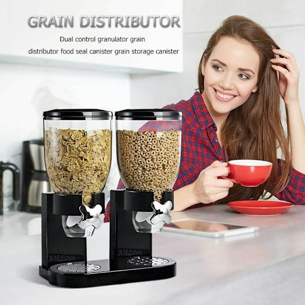 Duo frokostblanding dispenser - svart