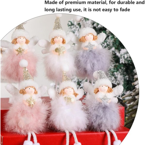 Plysj Ornamenter Juletre Hengende Ornamenter Treet Juletre Ornamenter Julepynt Fylt Dovendyr Plysj for 3Pcs