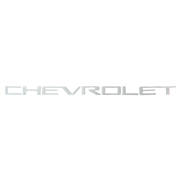 Lämplig för Chevrolet SILVERADO bakluckaetikett, CHEVROLET modifieringsetikett, pickup etikett 3D-märkning (silver)