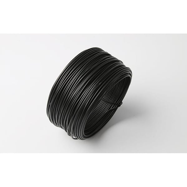 Svart och Vit Elektro-Zinkpläterad Järnkärna Bindtråd Platt Rund Järntråd 0,55-1,2mm Bindtråd Metall Bindtråd (Svart, Rund, 0,75mm, 60M)
