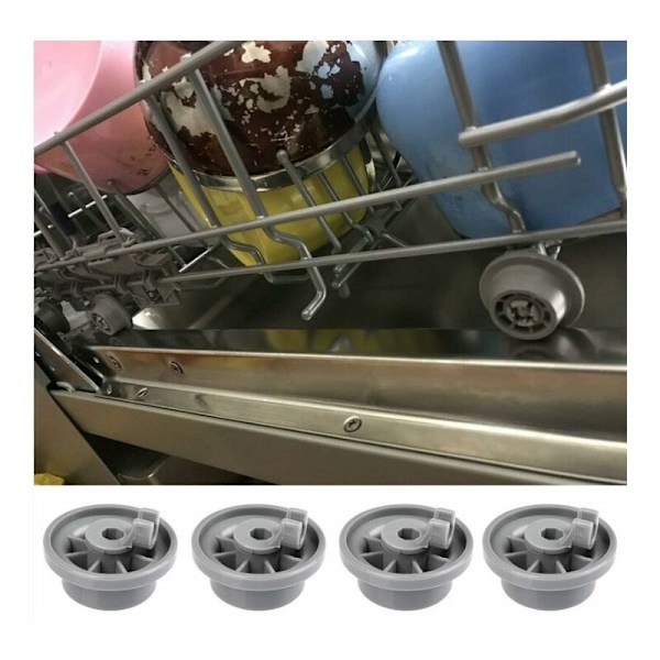 Set med 4 diskmaskinhjul för nedre korgen, diskmaskinskorgar, diskmaskinhjul för Siemens, Bosch 165314