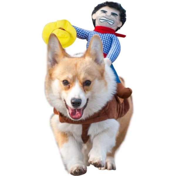 Hundekostymer Kjæledyrkostyme Halloween Kjæledyrkostyme Cowboy Rider Style Hunder Antrekk