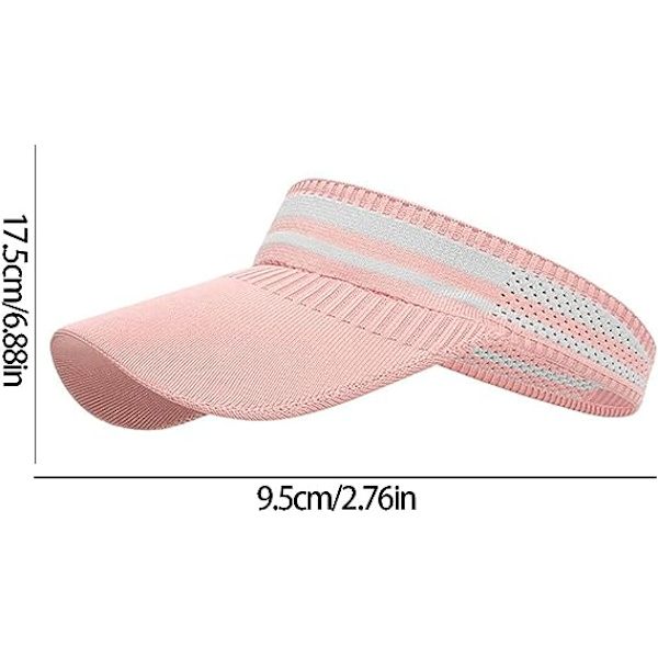 2PCS stickade solhattar, solskydd sport pannband hatt dam herr justerbar svettabsorption med brätte UV-skydd för utomhussporter