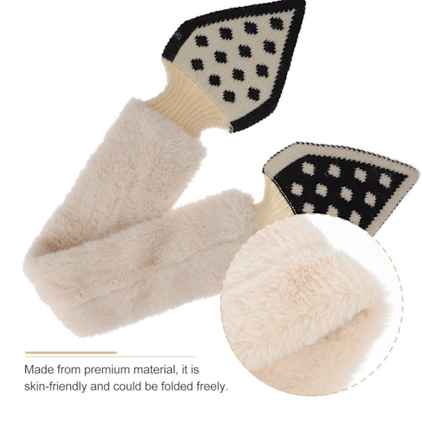 1 Pack Damhals Casual Shrug Wrap Your Heart Shape Liten Elegant Vinterhalsduk Halsduk: Love Neck Plysch Alla hjärtans dag Varm Polka Dot Delikat Mönster