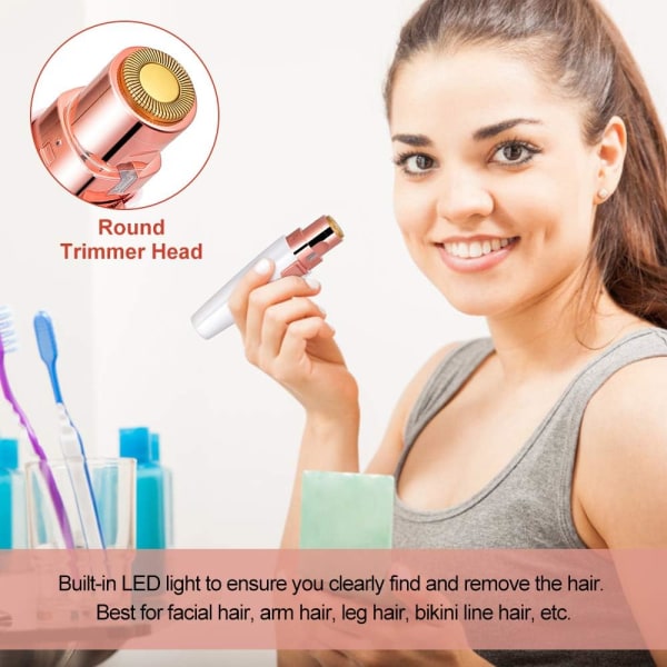 Øjenbrynshårfjerner, elektrisk barbermaskine til kvinder, 2 i 1 ansigt og øjenbr