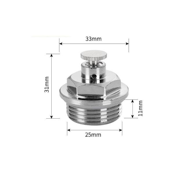 Sett med 4 2,5 cm radiatorventilasjonhetter - Reservedeler for varmesystem