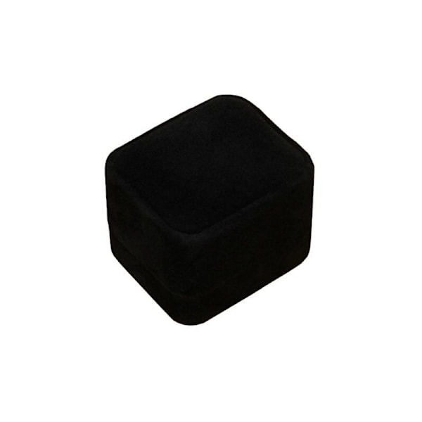 Smykkeskrin i fløjl, firkantet flannelskrin til ringe, ringskrin, øreringeskrin, til forlovelse, bryllupsanmodning, bryllup, fødselsdag, mindedag (40 x 45 x