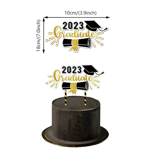 Bannere og ballonger til graduering, gradueringsbanner, sorte og gullfargede latexballonger til graduering for videregående skole og universitetsgraduering