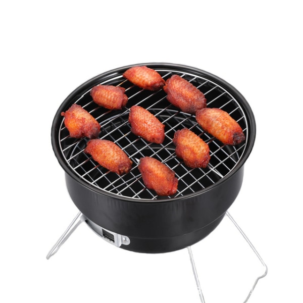 Grilli ulkoilmaan kannettava pyöreä grilli ruostumaton teräs grilli taittuva grilli