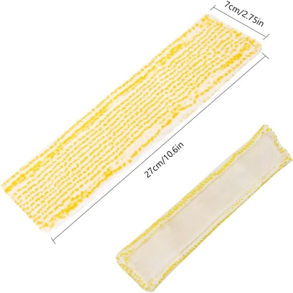 Rengörings-clinons i mikrofiber 4-delars VW Bonnettes mikrofiber tillbehör Mopp Tillbehör Tamponger för Kärcher fönstertvätt WV 2 wv 5 gul