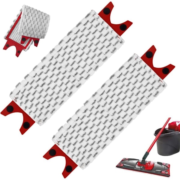 2-pack Ersättningsmikrofiberduk, Mikrofiber Plattmopphuvuden för Vileda Ultramax 2 i 1 Spray Ersättning, Mikrofiber Refiller för Hushållsmopp