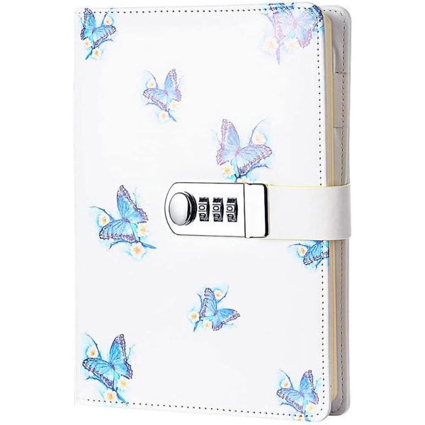 215x150mm Girl's Secret Notebook, Fjärilar Personlig Dagbok med