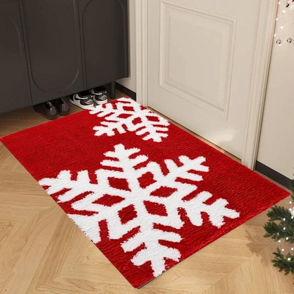 Jul dörrmatta, julmatta, julmattor, dörrmattor 40x60 cm, husmatta i entrén, julmönster, jul inredning f