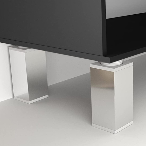 Justerbara Möbelben, 4 st Skåpben 50mm Justerbar Höjd 0-20mm Aluminiumlegering Bordsben för Skrivbord, Soffa och DIY Möbler