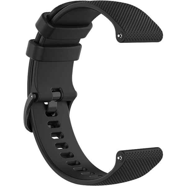 Silikonklockarmband, 18 mm ersättningsband med snabbfäste i mjukt silikongummi för kvinnor och män 18 mm 20 mm 22 mm svart