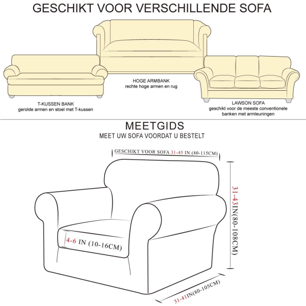 1 Person (1 Överdrag för Soffa + 1 Överdrag för Kudde) Överdrag för Soffa, Jacquard Överdrag för Fåtölj Överdrag för Soffa, Stretch Spandex Stretch Överdrag för Soffa Möbel Pro