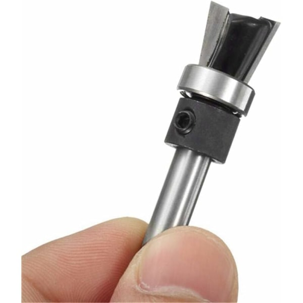 2 kpl 6,35 mm:n varren pyrstöliitosjyrsimen teräsarja puutöihin - 12,7 mm 15,9 mm musta ja keltainen