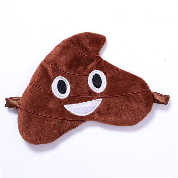 Uutuus ja hauska kakka-emoji-unimaski, pimentävä, pehmeä ja mukava, silmämaski auttaa lepäämään, matka-/uni-/vuorotyömaski