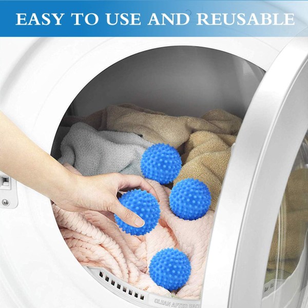 4-pak genanvendelige tørretumblerbolde, vaskemaskine skyllemiddelbold