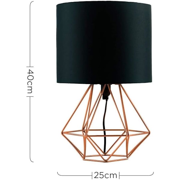 Bordlampe moderne polyhedral LED bordlampe stue soverom skrivebord nattbord lampe bryter linjelampe gulvlampe