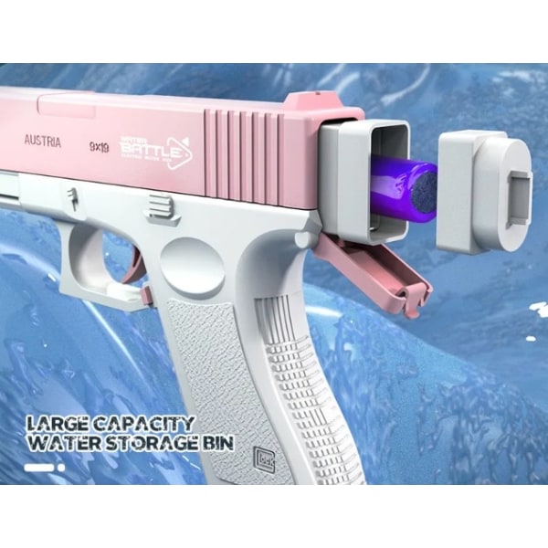 Rosa elektrisk vannpistol for barn og voksne - Vannpistol - Plas