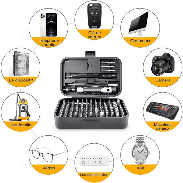 Precisionsskruvmejsel, 130 i 1 precisionsskruvmejselset, Miniset magnetisk skruvmejsel DIY-verktyg elektronikreparationssats, Datorverktyg för PC, MacBo