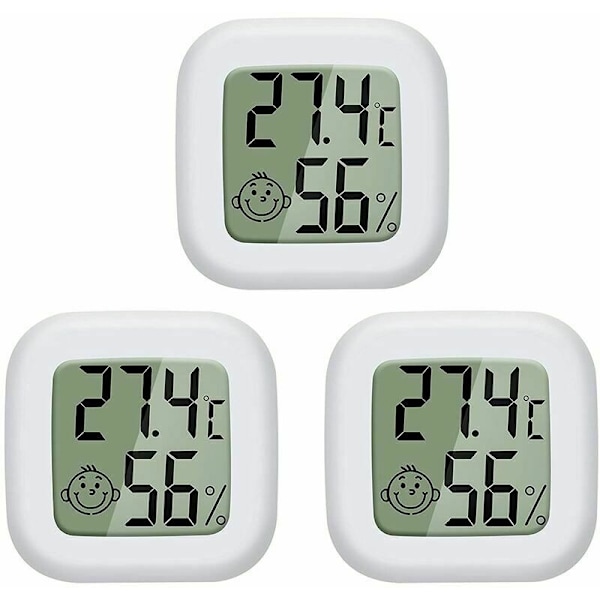 3-rums hygrometer mini LCD Digital termometer Babyrum Salong Kylskåp Interiör Termometer och Hygrometer