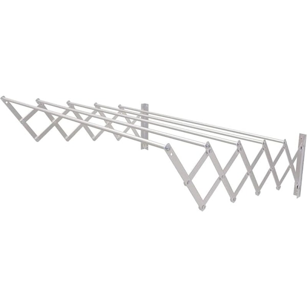 Uttrekkbar veggmontert klessnor sølvfarget 60cm80cm aluminium høy motstand rustfritt stål Dimensjoner: 60cm80cm CMCODE Sammenleggbar klessnor