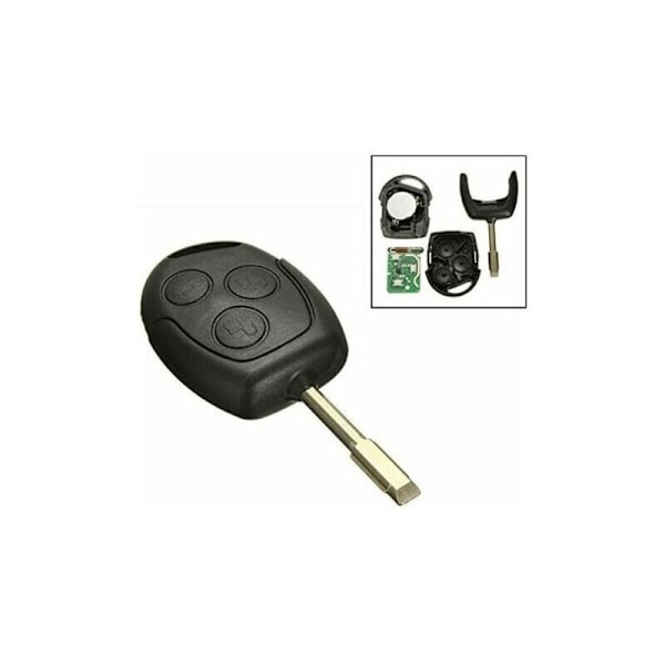 1 stk. 3 knappers 433 MHz FOB fjernbetjeningsnøgle til Ford/Mondeo/Fiesta/Focus/Ka Transit