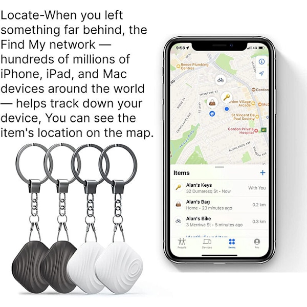 Nøkkel Finner for Lommebøker, 1 stk Nøkkel Finner Anti-Mistet Telefon Finner Alarm Nøkkelring Tracker med Nøkkel Finner og Lyd Tracker for Nøkler