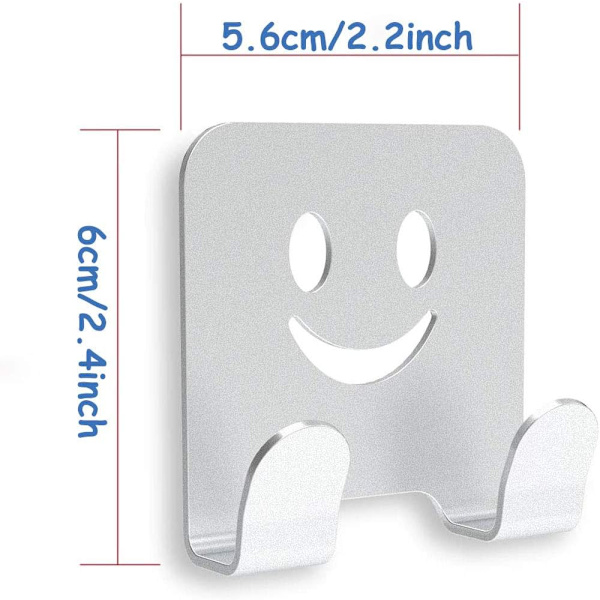 5 st rakbladshållare krok, multifunktionell aluminiumlegering självhäftande krok för duschrakblad, plugg, nycklar, köksredskap, handduk, klänning (5 färger)