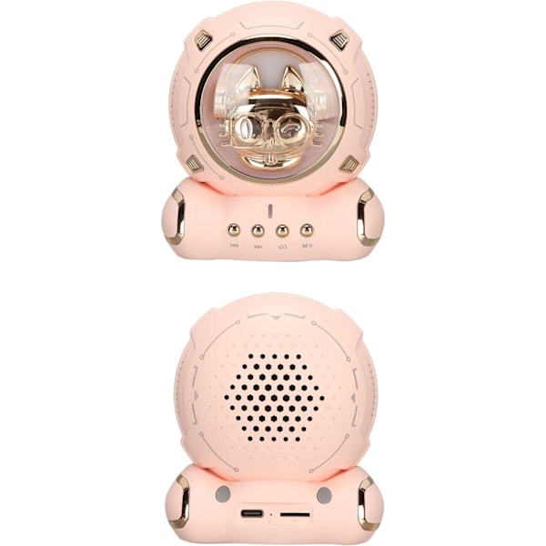Kompakt 5.0 Högtalare, Söt, Minneskortsstöd Trådlös Högtalare, Enkel att Ansluta, Lämplig för Utomhus Lämplig för MP3 (Rosa)