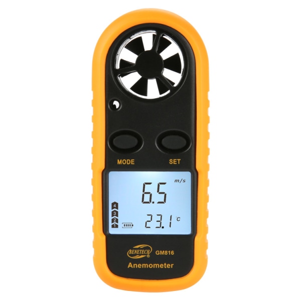 Mini digitalt anemometer med beskyttelsesetui, mini anemometer til navigation og fiskeri