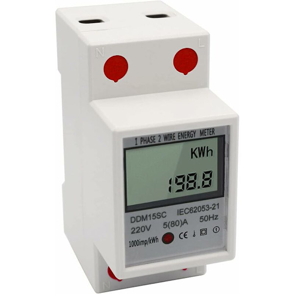 DDM15SC Enfasig Multifunktionsmätare för elmätare 220V/50Hz 5-80A