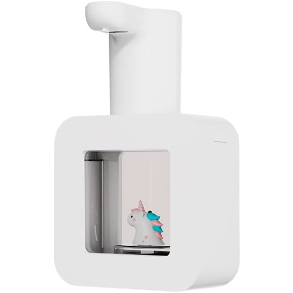(Vit - Unicorn) Automatisk tvålautomat för barn, beröringsfri automatisk tvålautomat, smart skumtvål för kök och badrum