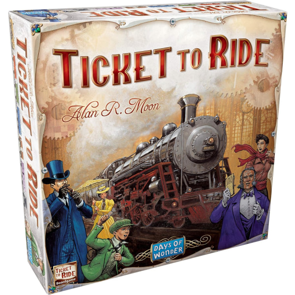 Ticket to Ride -lautapeli Strategiapeli lapsille ja aikuisille, 8-vuotiaille ja sitä vanhemmille, 2-5 pelaajaa, peliaika 30-60 minuuttia